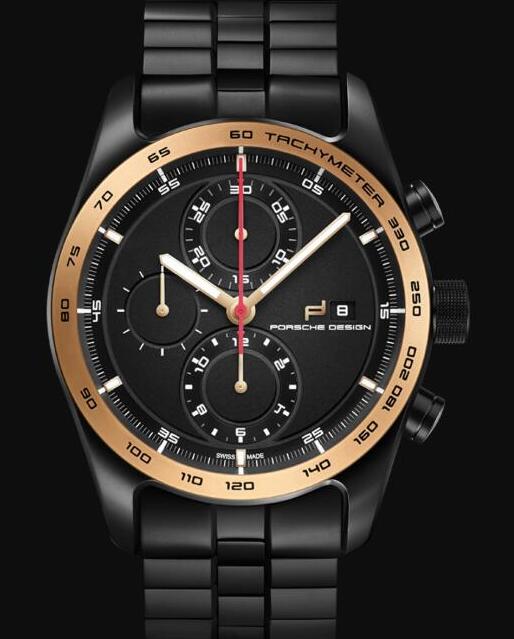 Replica Porsche Design Watch CHRONOTIMER SERIES 1 BLACK & GOLD 4046901408800